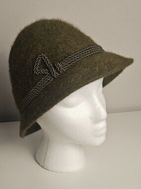 Vintage Bruder Dobesch Green Wool Hat Made In Austria Imported Alpine House